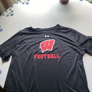 Under Armour Black Wisconsin Football T-Shirt